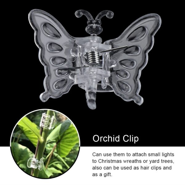 100Pcs Garden Tools Stem Clips Grow Upright Orchid Plastic Mini Stalks Flower - Image 9