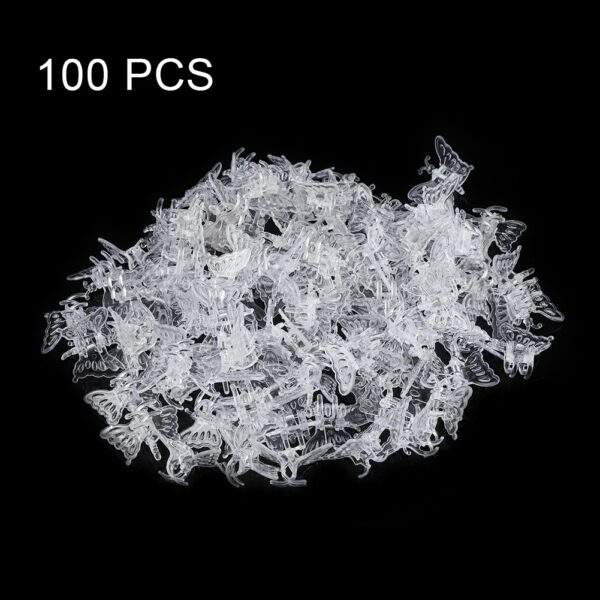 100Pcs Garden Tools Stem Clips Grow Upright Orchid Plastic Mini Stalks Flower