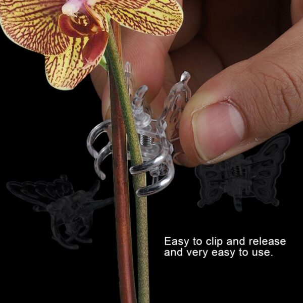 100Pcs Garden Tools Stem Clips Grow Upright Orchid Plastic Mini Stalks Flower - Image 8