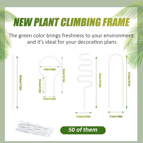Acrylic Garden Small Trellis for Climbing Houseplant Potted Plants Support Sticks Indoor Outdoor Stakes - Image 2