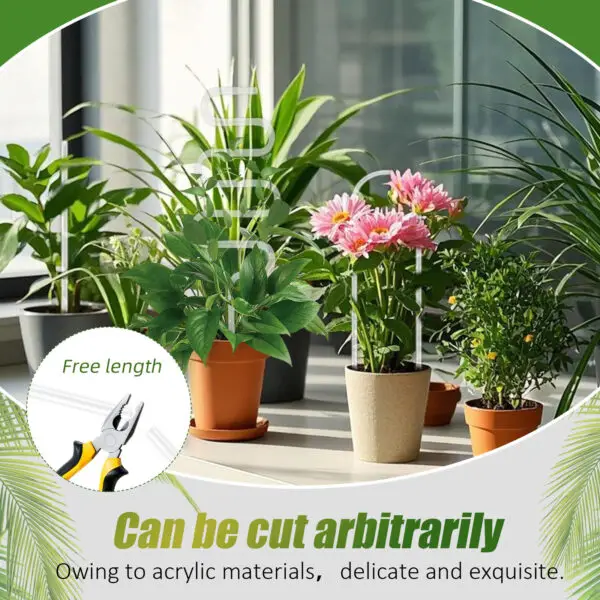 Acrylic Garden Small Trellis for Climbing Houseplant Potted Plants Support Sticks Indoor Outdoor Stakes - Image 5