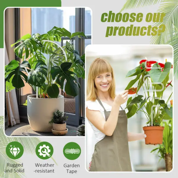 Acrylic Garden Small Trellis for Climbing Houseplant Potted Plants Support Sticks Indoor Outdoor Stakes - Image 6